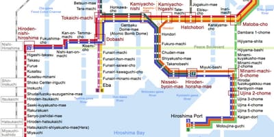 Karta Hirošime autobus 